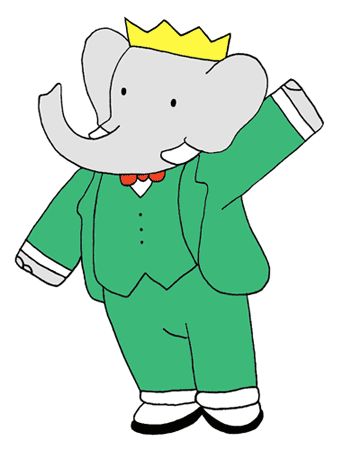 Gif animé Babar multicolors